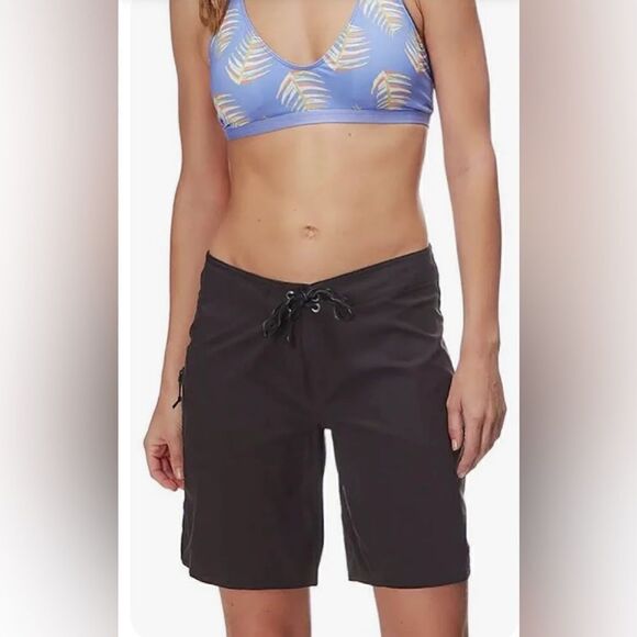 Patagonia Worn Wear W's Stretch black Hydro peak Board-shorts sz 18 - Picture 4 of 11